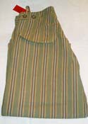 Mens Green & Brown Striped Long Shorts (Linen Mix)