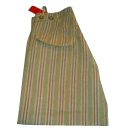 Ozeki Mens Ozeki Green & Brown Striped Long Shorts (Linen Mix)