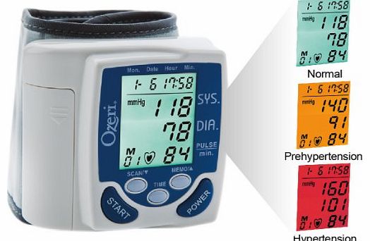 Ozeri CardioTech Premium Series Digital Blood Pressure Monitor with Color Alert Technology