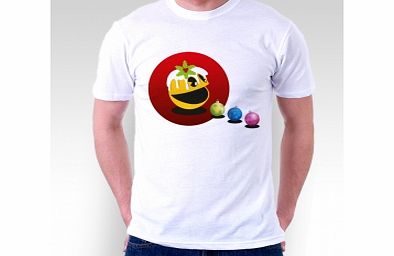 PAC-MAN Christmas Pudding White T-Shirt X-Large ZT