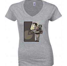 Gaming Ghost Buster Grey Womens T-Shirt