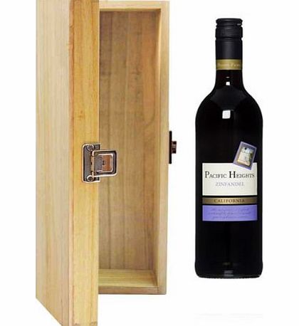 American Zinfandel Wine in Hinged Wooden Gift Box
