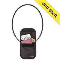 Pacsafe Pouchsafe 100 Secure Neck Pouch Black