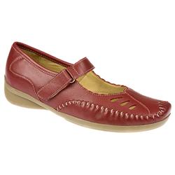 Female Leona Leather Upper Leather Lining Casual Shoes in Beige, Black, Red, White