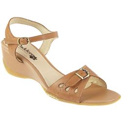 Female Penpad909 Leather Upper Leather Lining Casual Sandals in Camel