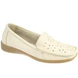 Female Selina Leather Upper Leather Lining Casual Shoes in Beige