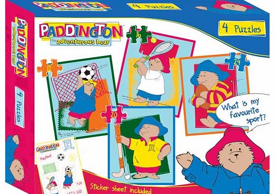 Paddington Bear Paddington 4 in 1 Puzzle with Stickers