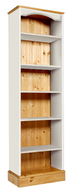 painted Bookcase Tall Narrow 70.5inx22in One