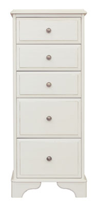 painted CHEST NARROW 5 DWR CHATEAU