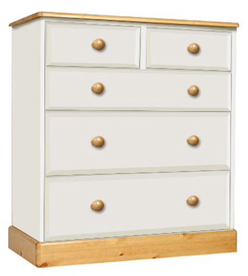 painted CHEST OF DRAWERS 2 OVER 1 OVER 2 DEEP