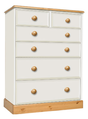 painted CHEST OF DRAWERS 2 OVER 2 OVER 2 DEEP