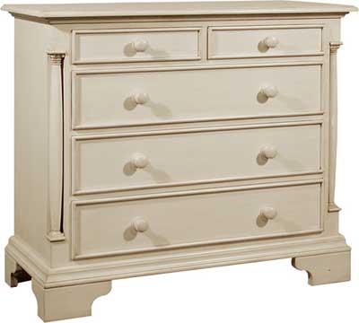 painted CHEST OF DRAWERS 2 OVER 3 CANTERBURY
