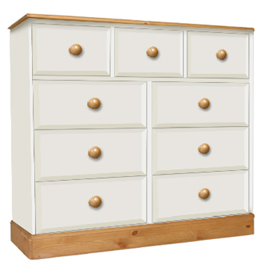 painted Chest of Drawers 3 over 3 Side by 3 One