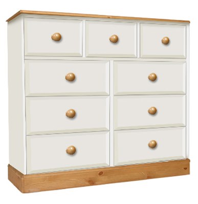 painted Chest of Drawers 3 over 3 Side by 3 One