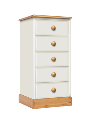 painted Chest of Drawers 5 Drawer Slim One Range