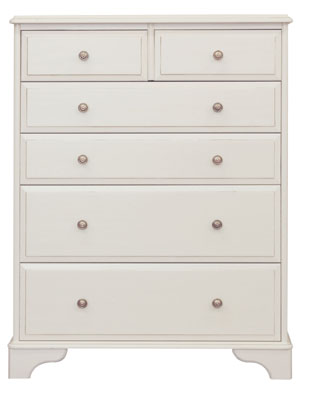 painted CHEST WIDE 6 DWR CHATEAU