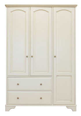 painted WARDROBE TRIPLE GENTS CHATEAU
