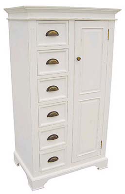 White Double Wardrobe with Drawers