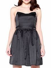 Paisie Black sparkle trim bandeau dress