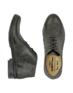 Black Handmade Italian Leather Wingtip Ankle Boots