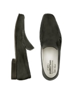 Black Italian Handmade Leather Loafer Shoes