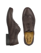 Dark Brown Handmade Italian Leather Wingtip