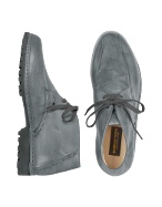 Pakerson Gray Handmade Italian Leather Ankle Boots