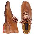 Pakerson Handmade Italian Brown Leather Ankle Lace-up Boots
