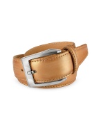 Pakerson Mens Copper Hand Painted Italian Leather Belt