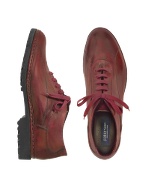 Pakerson Women` Wine Red Genuine Italian Leather Lace-up Shoes