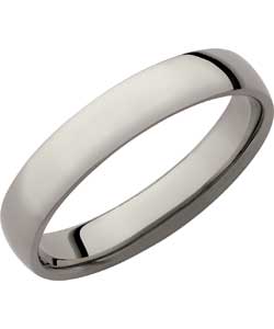 Palladium Court Shape Wedding Ring - 4mm