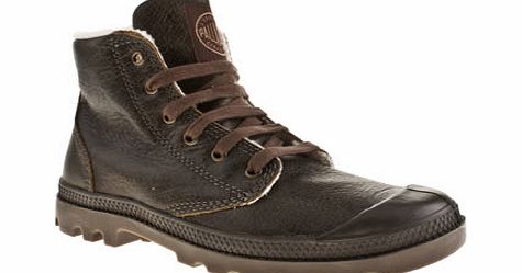 palladium Dark Brown Pampa Hi Leather S Boots