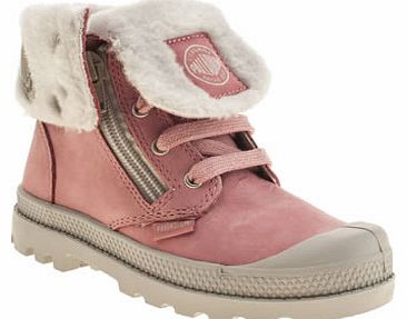 Palladium kids palladium pink baggy leather girls junior
