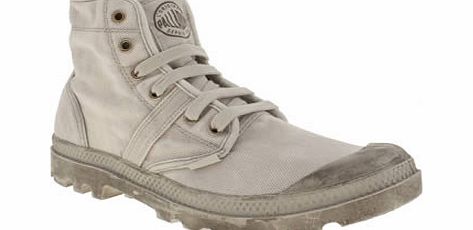 palladium Light Grey Pallabrouse Trainers