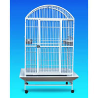 palm Parrot Cage Dome Top White 91x71x165cm