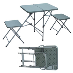 PALM SPRINGS Folding Picnic Set with Table & Seats