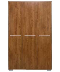 Palma 3 Door Wardrobe - Dark Maple