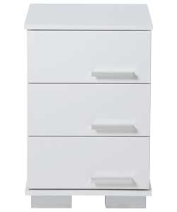 Palma 3 Drawer Chest - White