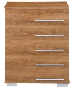 Palma 5 Drawer Chest - Dark Maple