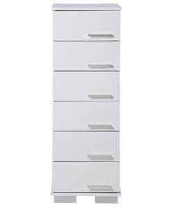 Palma 6 Drawer Chest - White