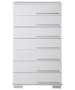 Palma 7 Drawer Chest - White
