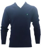 Lyle and Scott Green Eagle Knitted Sweater Navy XL