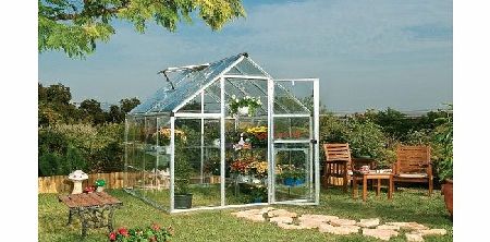 Palram 701548 6 x 8m Harmony Polycarbonate Greenhouse with Aluminuim Frame and Base - Silver