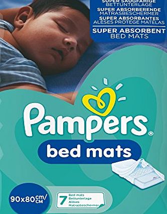 Pampers Bed Mats Compact Bag (3 Packs of 7, Total 21 Mats)