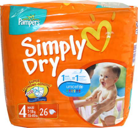 Pampers Simple Dry Nappies Size 4 26