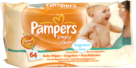 Pampers Simply Clean Baby Wipes 72