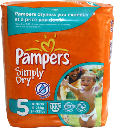 Pampers Simply Dry Nappies Size 5