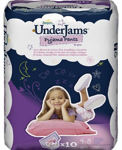 Pampers Underjams Size 7 Girl 10 Pants - Pack of 4