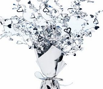 Pams FOIL CENTREPIECE - SILVER HEARTS