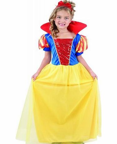 Pams Girls Snow White Princess Fancy Dress Costume SMALL 4 5 6 yrs